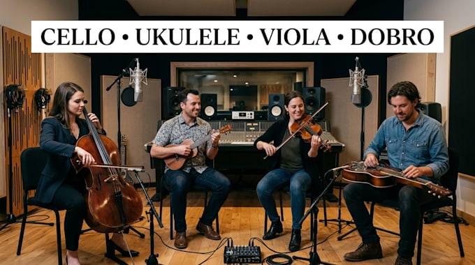 record cello ukulele viola dobro for your tracks