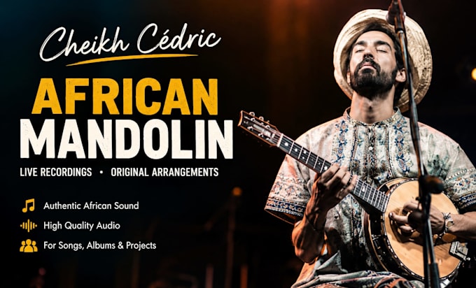 record authentic african mandolin and create instrumental arrangements