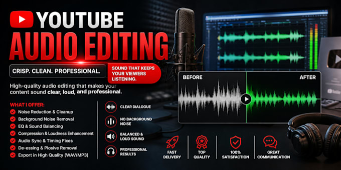 edit and enhance audio for your youtube videos