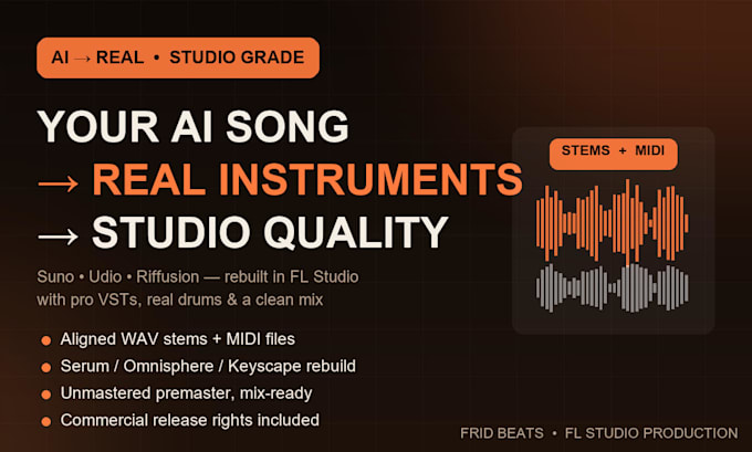 recreate your ai generated song into a real instrumental
