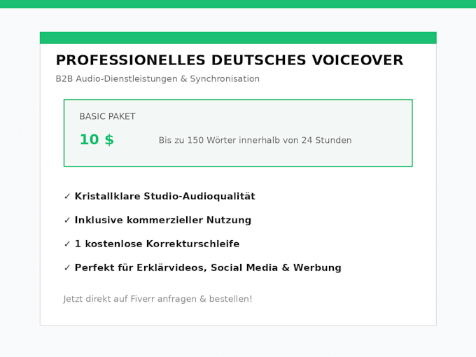 record a professional german voice over