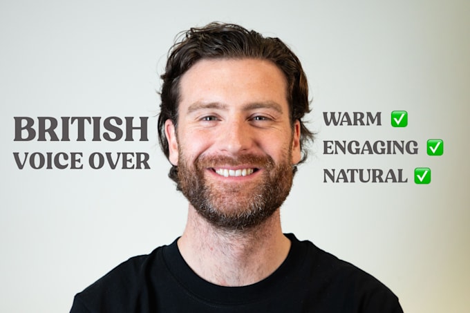 record a natural and engaging british voice over