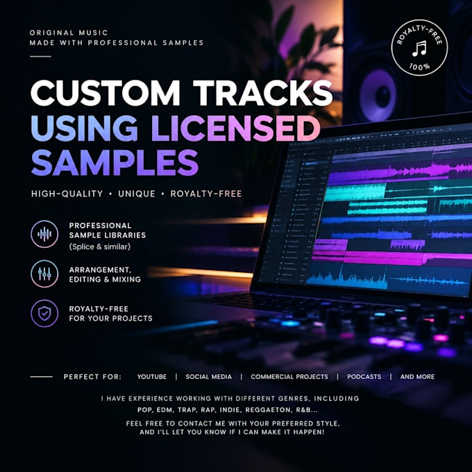 create royalty free music with pre made samples