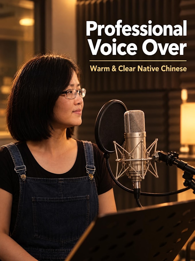 record a warm native mandarin chinese voice over for your video
