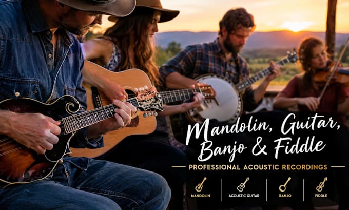 record mandolin, acoustic guitar, banjo, fiddle