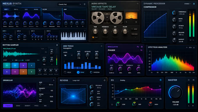 develop custom vst audio plugins, vst3, midi plugins, real time audio software