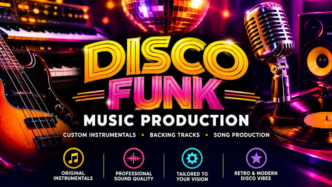 create a custom disco funk instrumental or backing track for your vocals