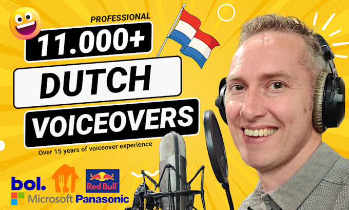 be your dutch male voice over with 15 years of experience
