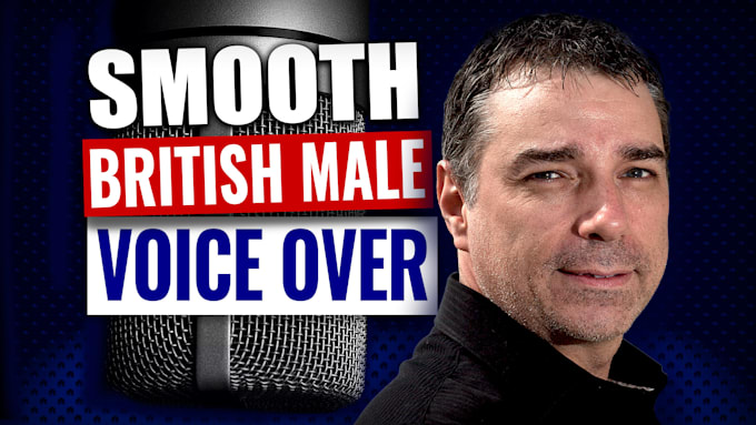 record human professional british voice over, dry male voice over