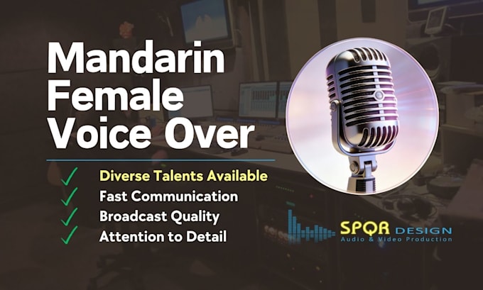 provide professional female mandarin voice over