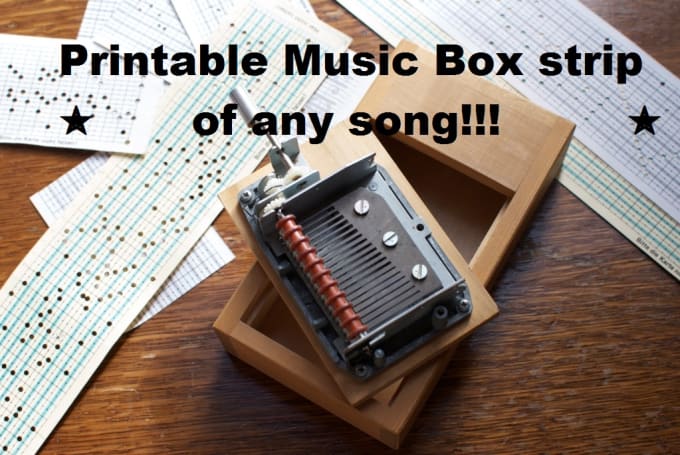 printable strip for your diy music box 