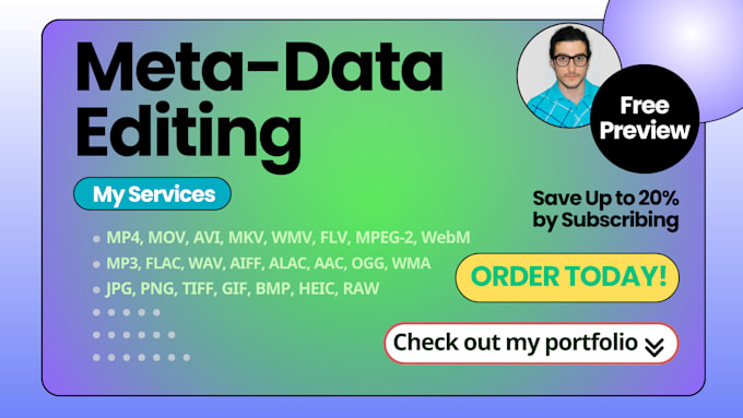 professionally edit metadata for audio, video, and images
