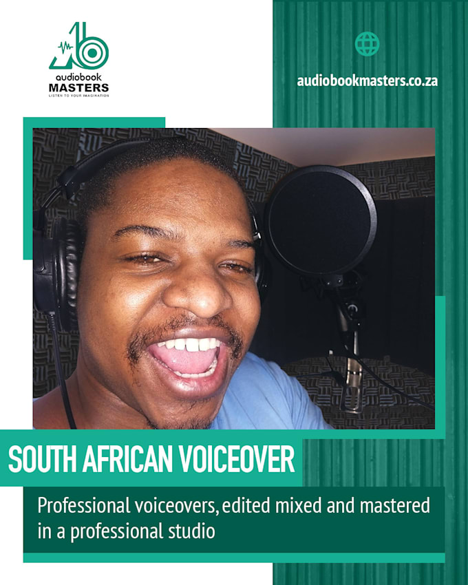 record high quality south african male voice over
