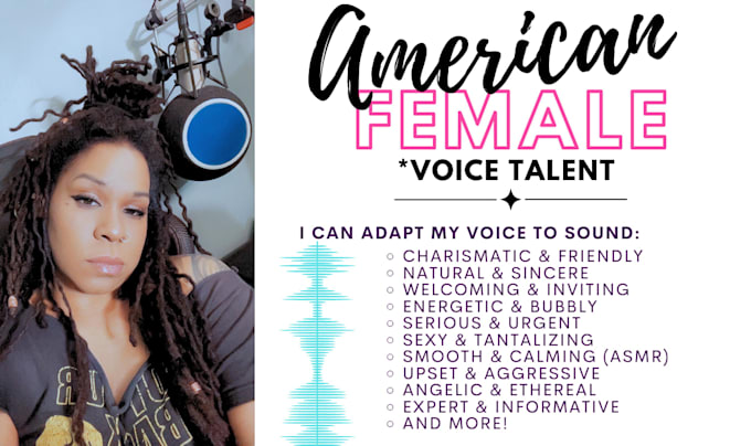 quickly record a professional american female voice over