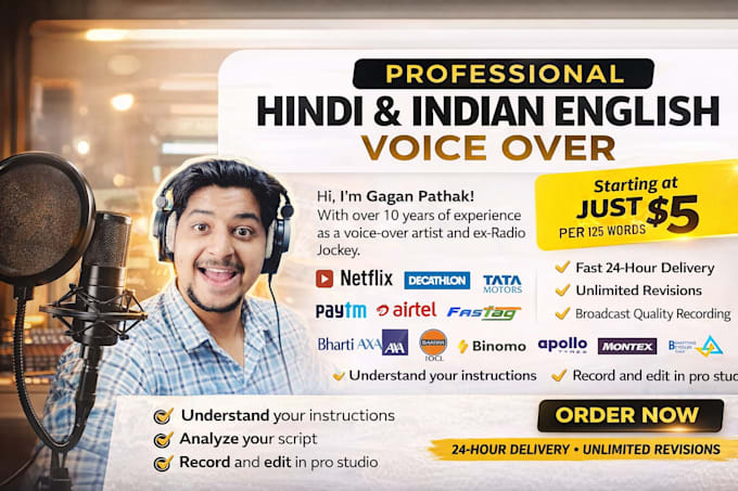 be your hindi voice over artist