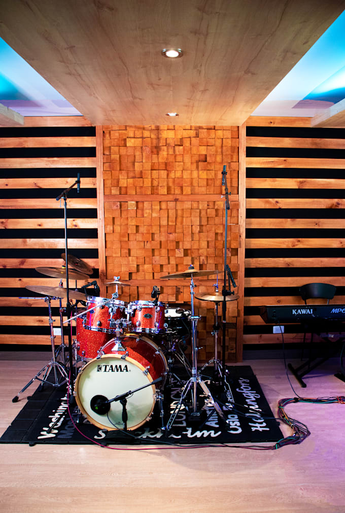 record mix ready live acoustic drums for your song in a pro studio