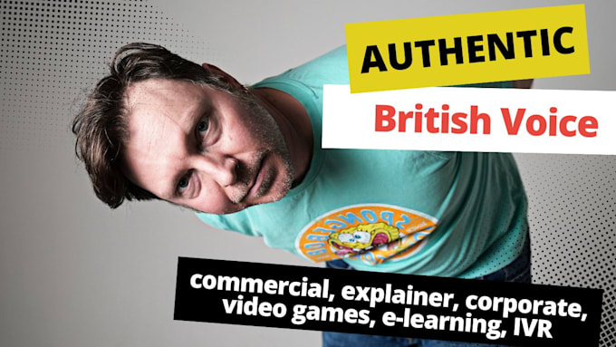 record a natural british english male voice over