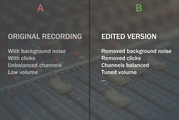 clean up background noise and enhance audio quality
