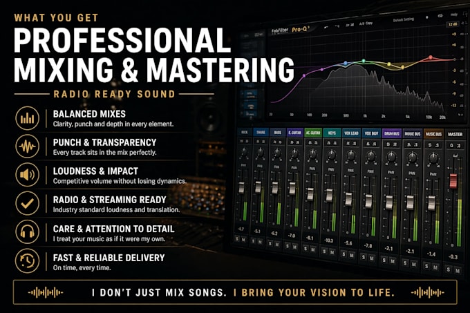Mix and master your song to industry standard, radio ready by ...