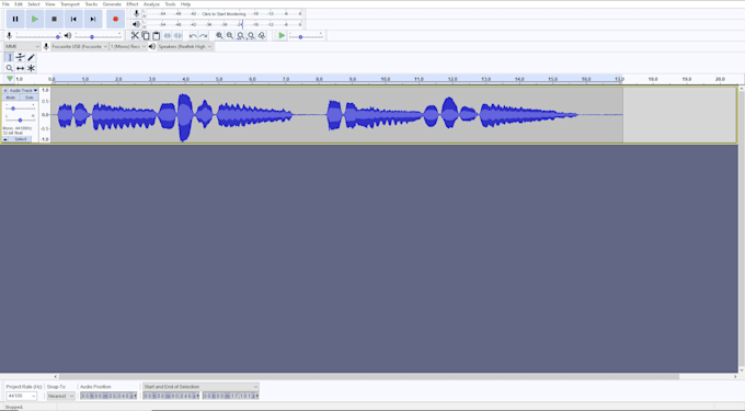 record an american male voice over