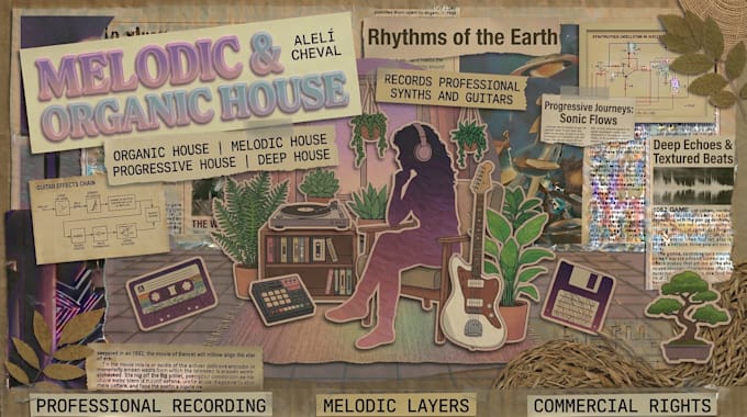 record real analog synths or guitars for organic and melodic house