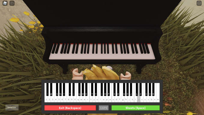 play roblox piano for any song