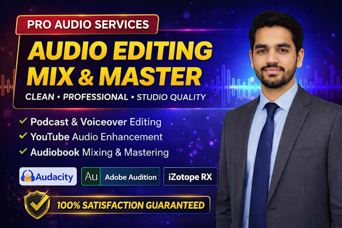 do audio and music editing, cleaning, mastering, song mixing