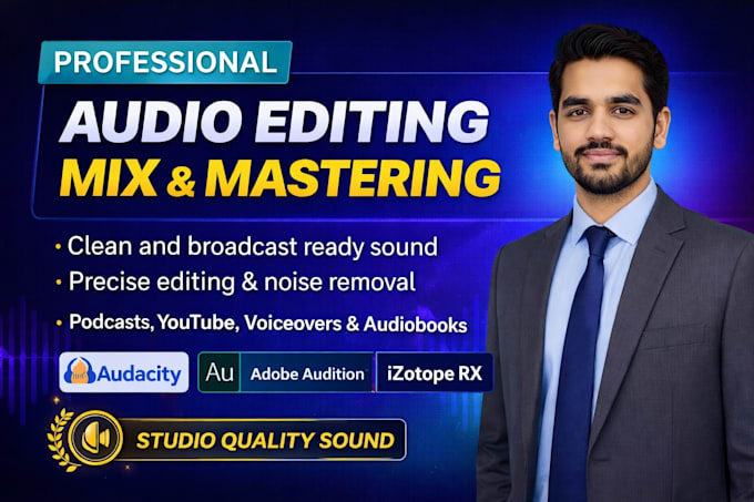 do audio and music editing, cleaning, mixing and mastering