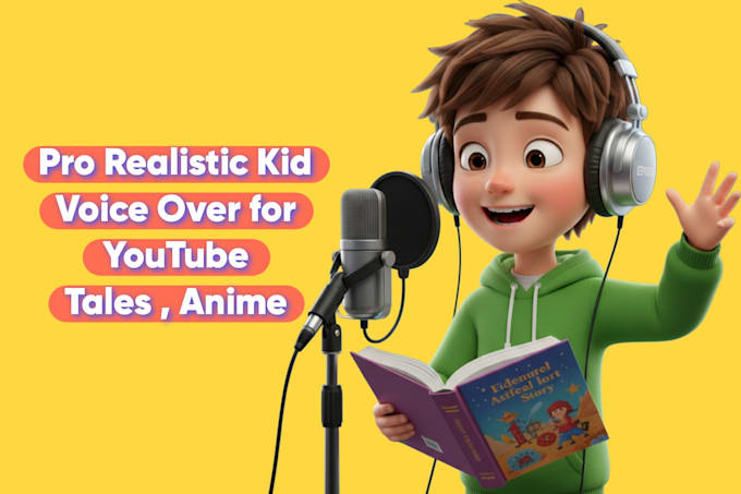 uses high quality realistic ai voice over kid or child story