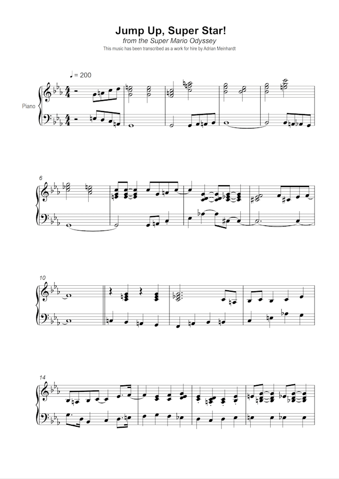 transcribe your audio piano song to sheet music score