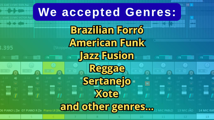 mix and master your songs for folk, pop and funk genres