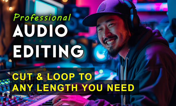 audio edit, cut, loop, or mix  your audio songs or music