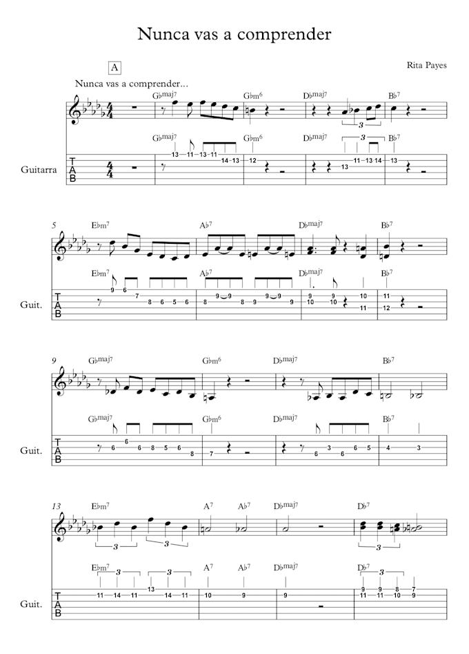 write a chord chart for your song