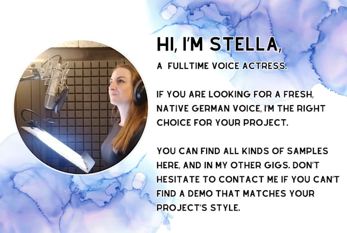record a female german voiceover in a fresh energetic voice