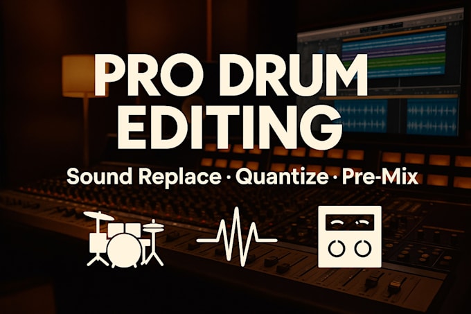professionally edit, fix and polish your drum recordings