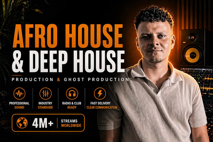 produce a professional afro house or deep house track