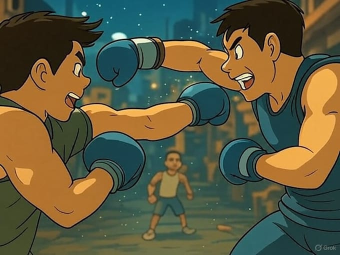 make dynamic fighting sounds, grunts, yells and screams