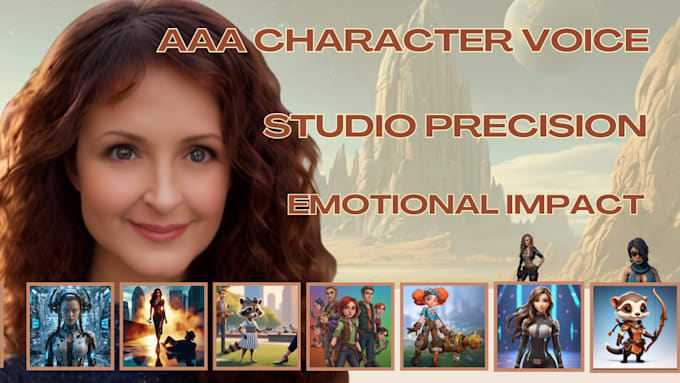 voice aaa game or animation characters with studio precision