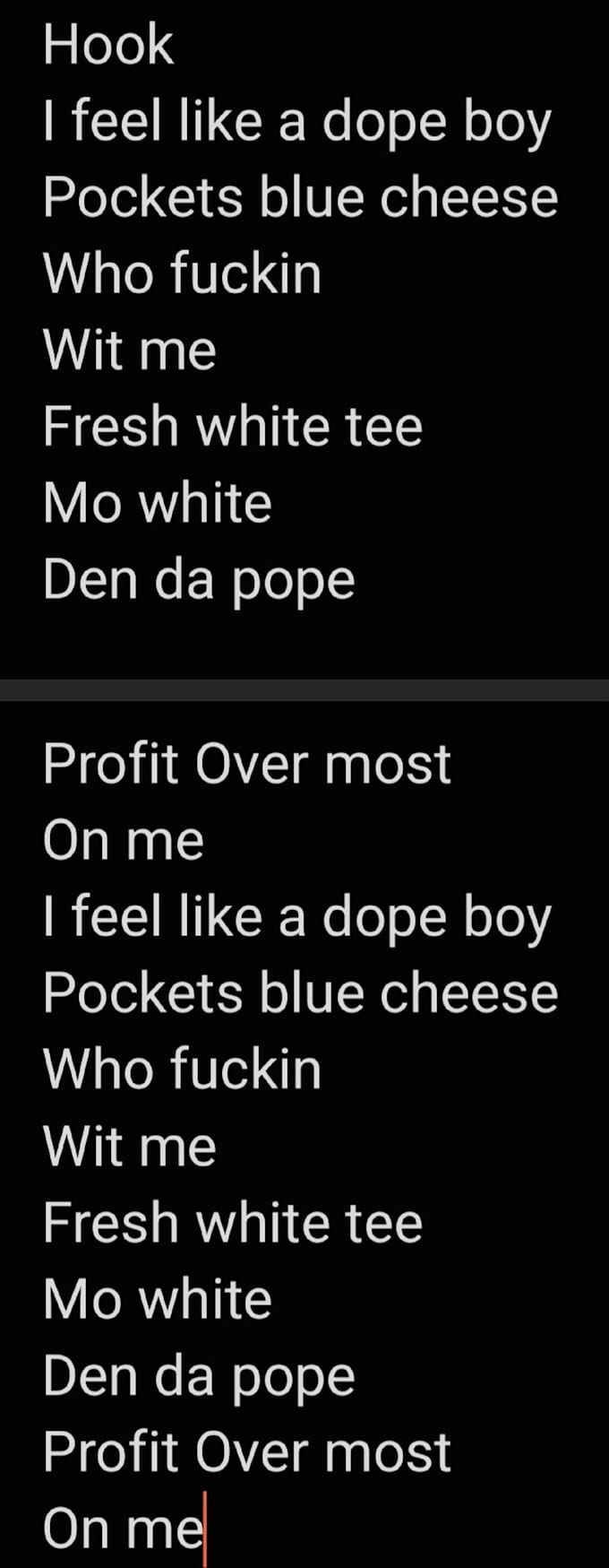 ghostwrite a professional rap verse or hook