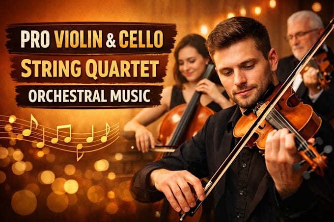 record professional violin, cello, or string quartet orchestral music