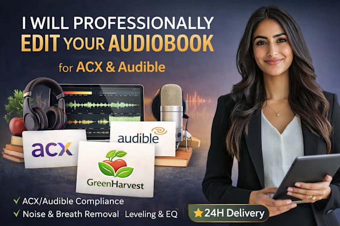 professional edit your audiobook for acx and audible