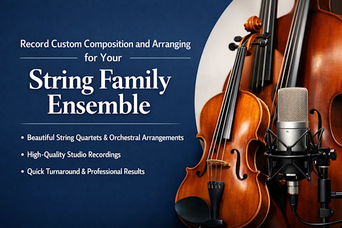 record custom composition and arranging for your string family ensemble