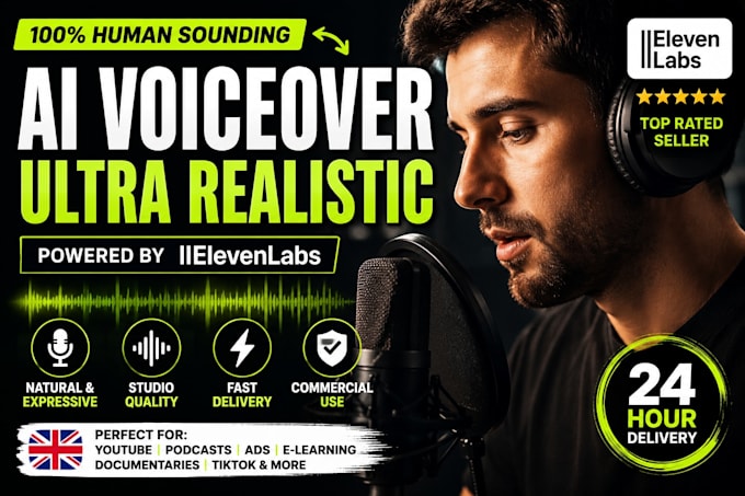 create a realistic ai voiceover for your videos, ads and podcasts