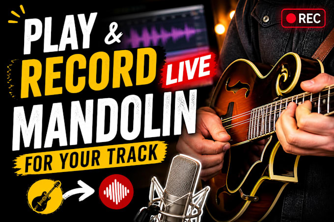 play and record live mandolin for your track professionally