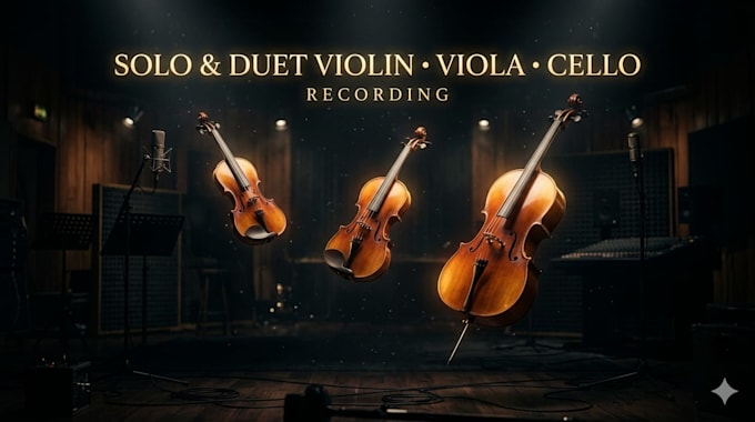 record solo or duet violin viola and cello strings