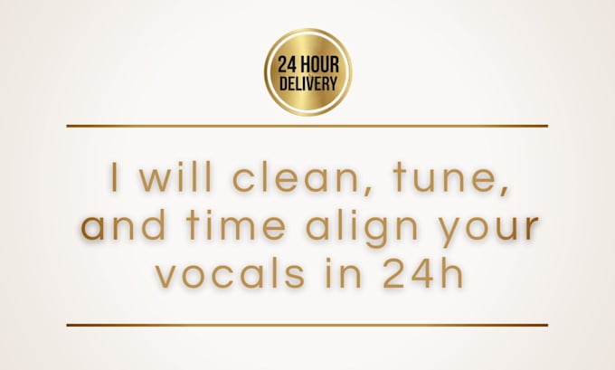 clean, tune, and time align your vocals in 24h