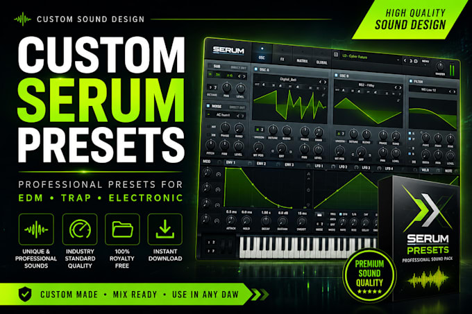 create custom serum, vital and synth presets