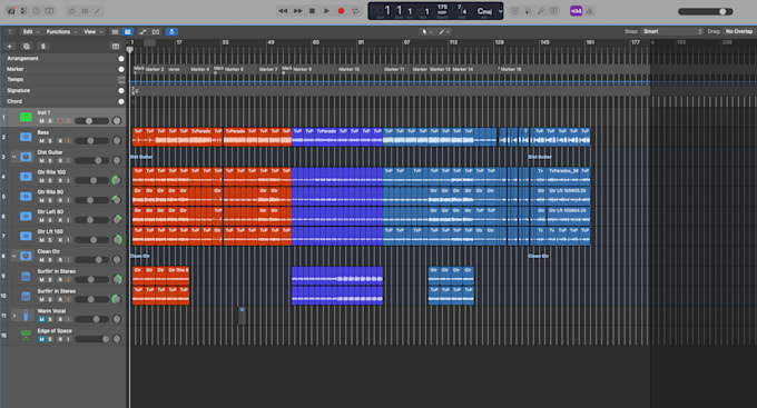 record bass and guitar lines