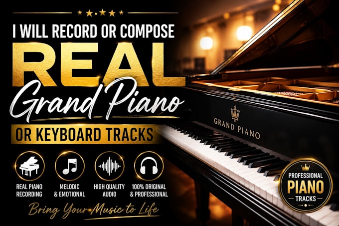 record or compose real grand piano or keyboard tracks