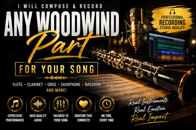 compose and record any woodwind part for your song